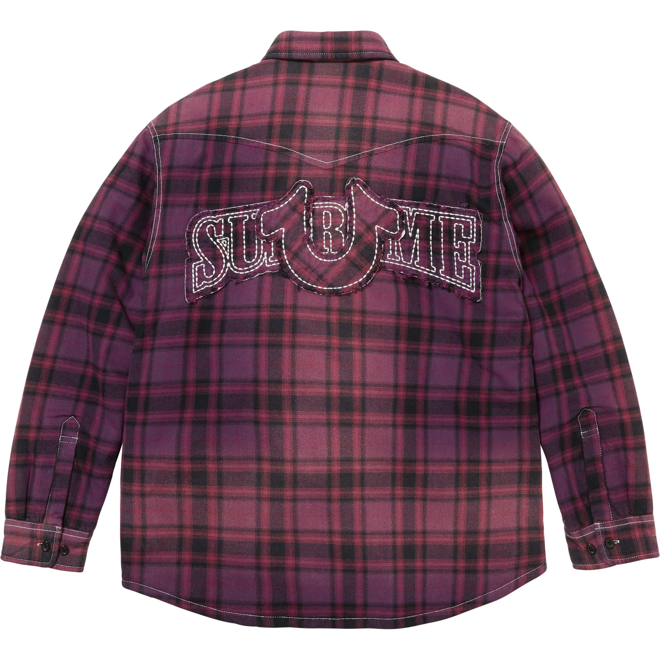 Supreme®/True Religion® Quilted Lined Plaid Flannel Shirt view 6